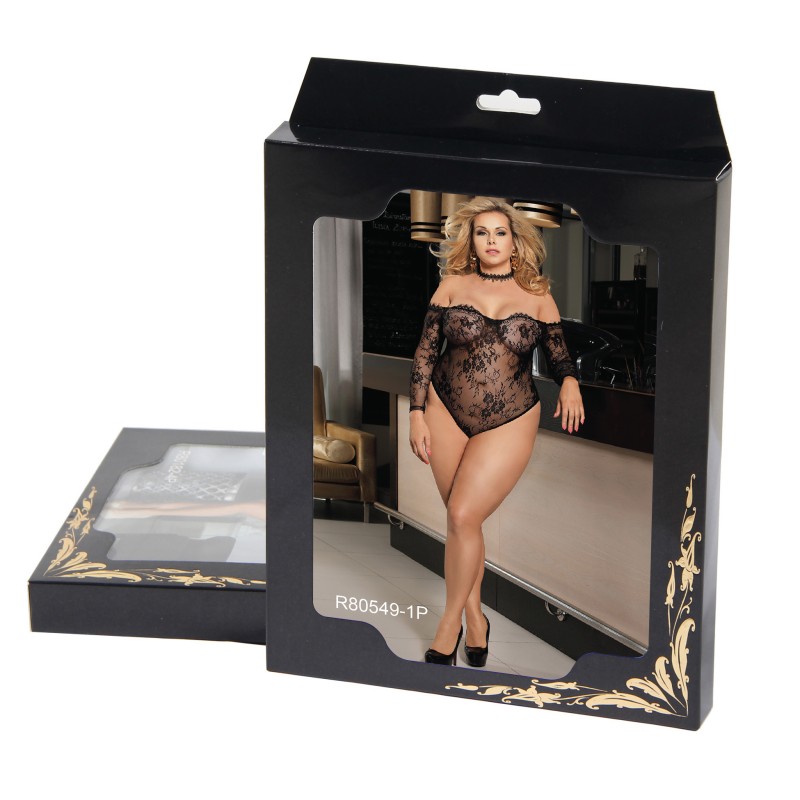 OH OUI! Body grande taille manches longues dentelle