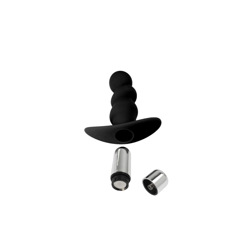 Plug anal vibrant ondulé vibrant noir ECO Toys