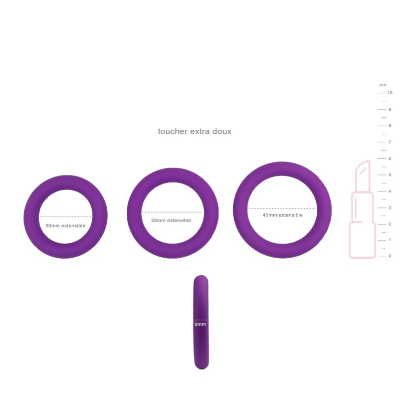 ECO Toys Set de trois anneaux violet