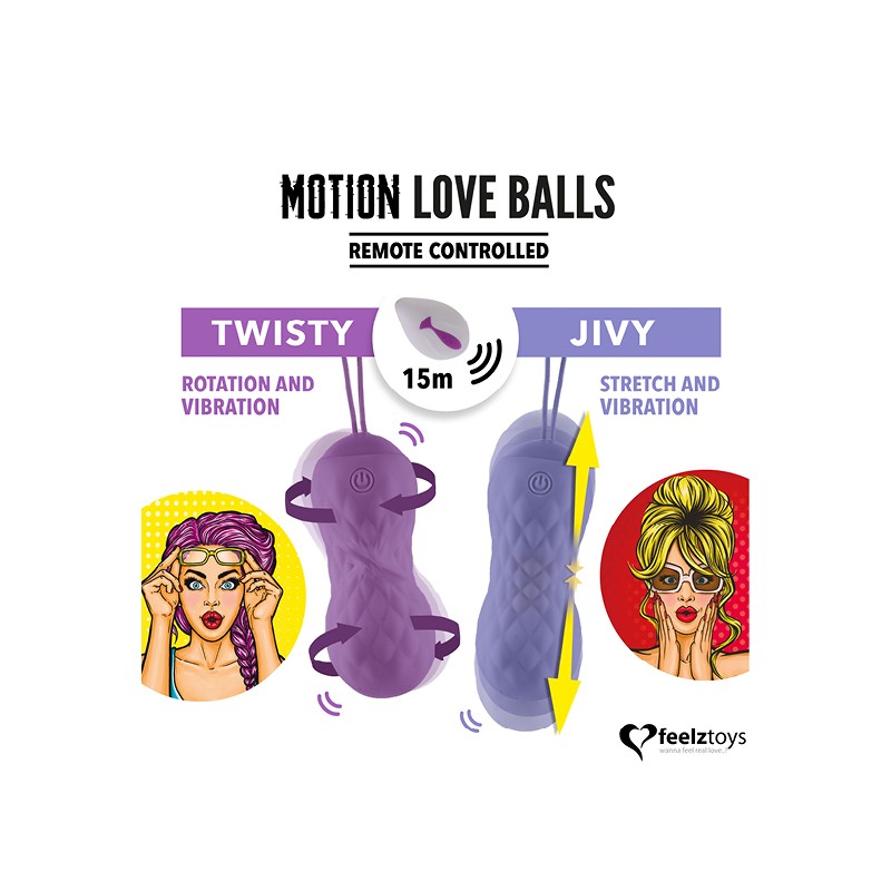 FEELZTOYS Motion Love Balls Twisty - boules de geisha