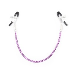 BE HAPPY Pinces tétons chaîne violette
