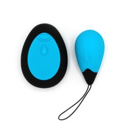 Oeuf vibrant télécommandé rechargeable Bleu