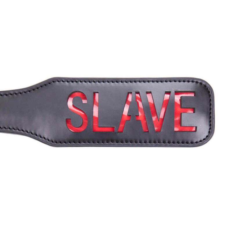 Paddle cuir noir Slave | Kink Bdsm