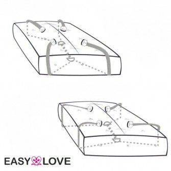 EASY BONDAGE | Set d'attache de lit avec menottes - Noir