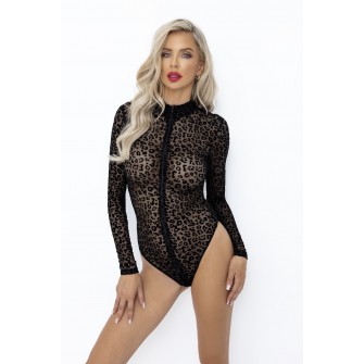 Body léopard Noir HandMade - lingerie sexy et ensemble érotique