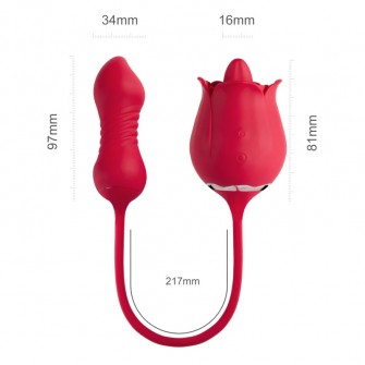 Rose sex toy : stimulateur clitoridien et oeuf vibrant Rosa