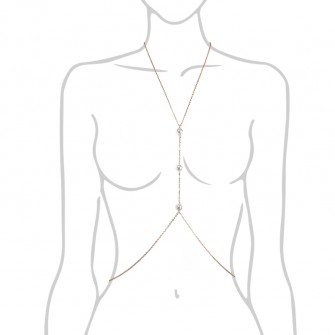 Chaine de corps dorée femme avec perles - ORE BIJOUX