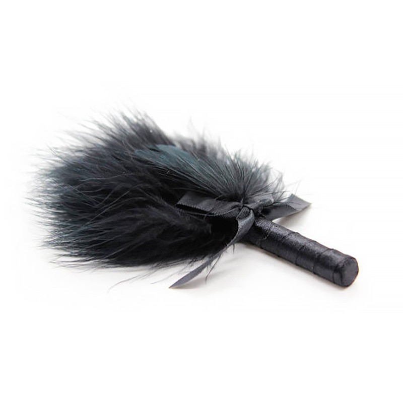 EASY BONDAGE Mini plumeau noir ruban