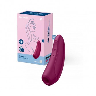 SATISFYER Stimulateur clitoridien connecté -Curvy 1+ Bordeau