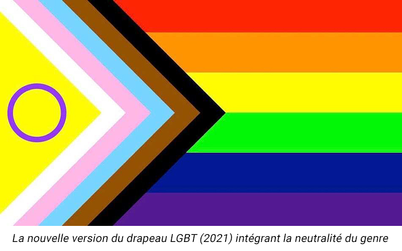 Le nouveau drapeau LGBT intégrant les personnes au genre Neutre